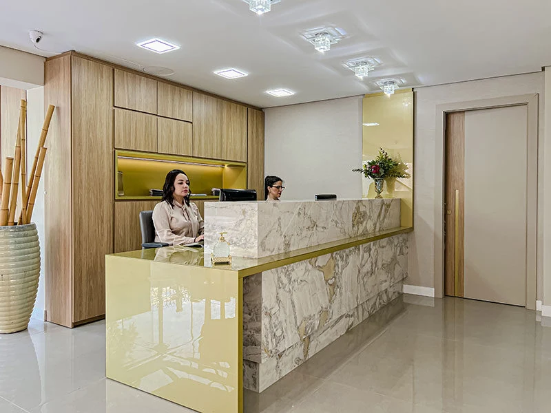 Recepção da Clínica Leger
