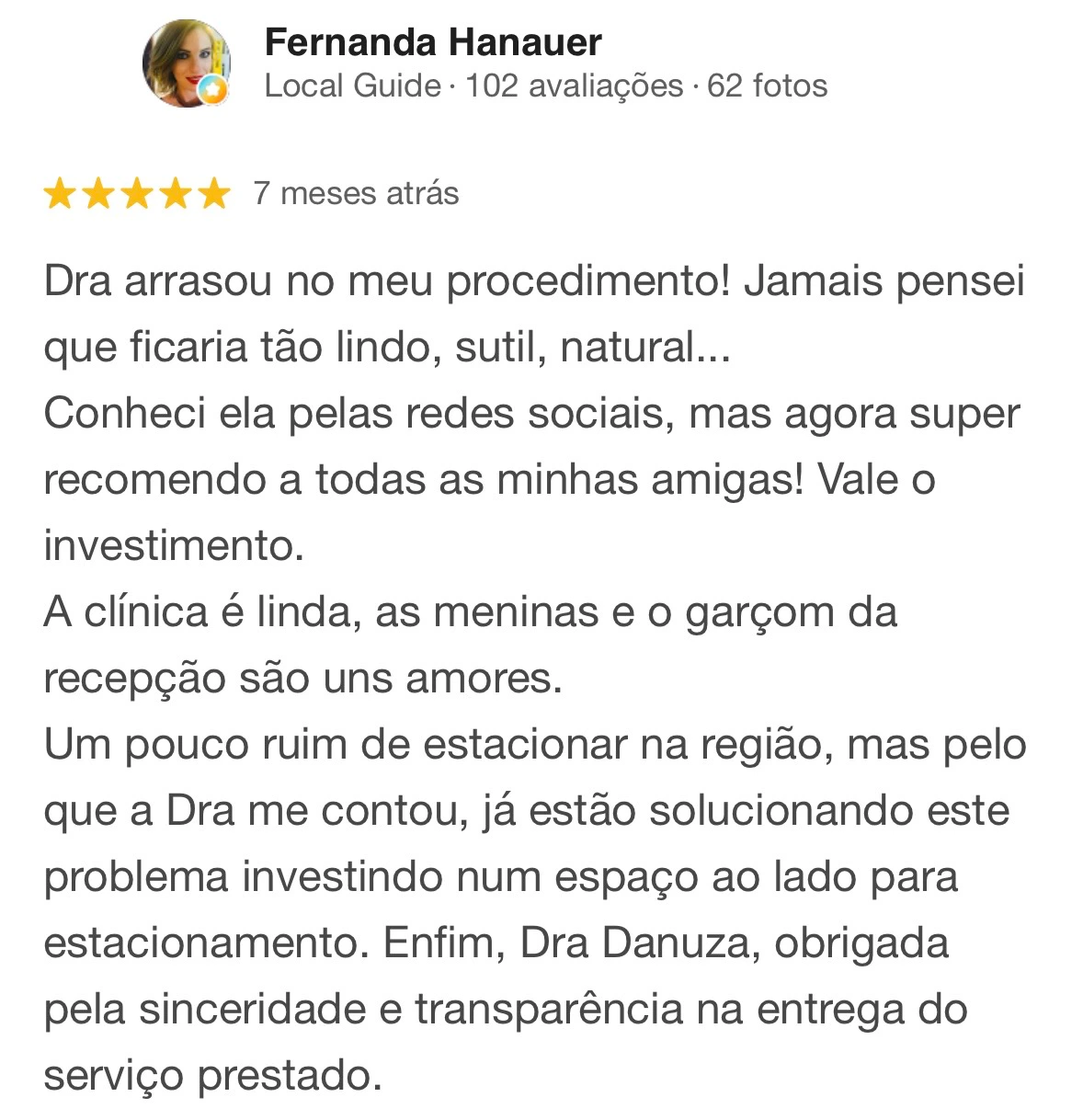 Avaliação Google