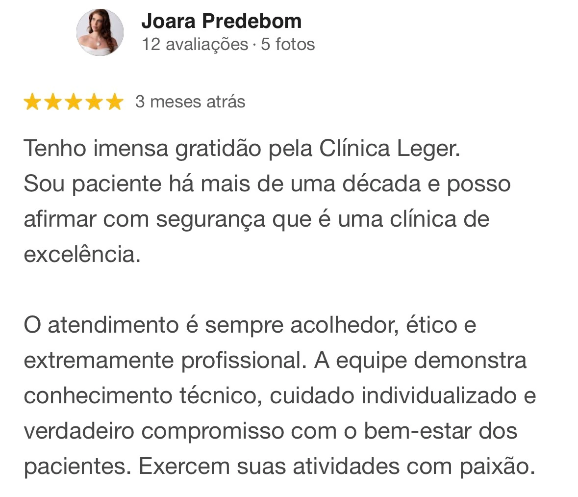 Avaliação Google